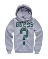 chaqueta hoodie guess mujer pas cher big ask gris vert